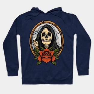 Hand-Drawn Skulls Flower Hoodie